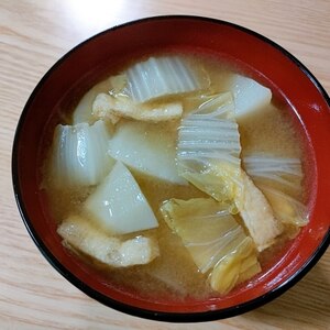 白菜の簡単味噌汁